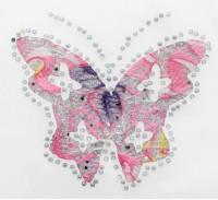 Термоаппликация "Бабочка", цвет: розовый