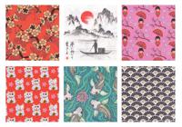 Салфетки бумажные для декупажа Love2art "Япония", ассорти, 33х33 см, 12 штук, арт. SDD №1218-09