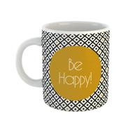 Именная кружка с надписью "Be Happy!"