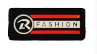 Аппликации пришивные "R fashion", цвет: черный, белый, красный, 35х15 мм, 20 штук (количество товаров в комплекте: 20)