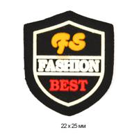 Аппликация пришивная "FS Fashion Best", 22х25 мм, 20 штук, цвет: чёрный, арт. TBY.SHEV.32 (количество товаров в комплекте: 20)