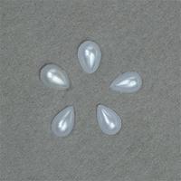 Полужемчужины перламутровые "Капля", 4х6 мм, цвет: 41 белый, в упаковке 20 грамм (454 штуки)