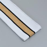 Подвяз, цвет: белый с черными и золотой полосами, 6х80 см, 5 штук (количество товаров в комплекте: 5)
