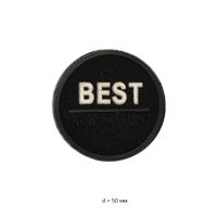 Аппликации пришивные (липучка) "Best" на мягкой части контактной ленты, 5x5 см, цвет: черный, 10 штук (арт. УТ-58170) (количество товаров в комплекте: 10)