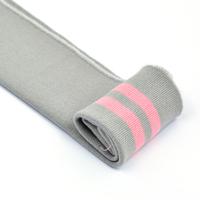 Подвяз трикотажный, полиэстер, цвет серый с розовыми полосами, 14х100 см, 5 штук (арт. TBY.73055) (количество товаров в комплекте: 5)