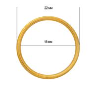 Кольцо для бюстгальтера металлическое, 18 мм, цвет: 05 золотой, 100 штук (арт. TBY-H15) (количество товаров в комплекте: 100)