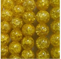 Бусины на нитях "Сахарный кварц", 8 мм, цвет: желтый, около 45 штук, арт. МБ.УТ1-11096