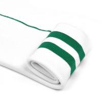 Подвяз трикотажный, 16х90 см, цвет белый с зелеными полосками, 10 штук (количество товаров в комплекте: 10)
