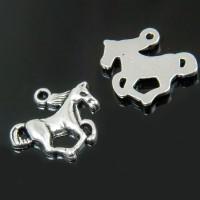 Кулоны "Лошадь", 20x15x2,5 мм, цвет античное серебро, 10 штук (количество товаров в комплекте: 10)