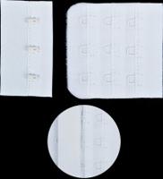 Застежка с крючками 3х3 для бюстгальтера, 5 см, цвет: белый, 100 штук, арт. 5153 (количество товаров в комплекте: 100)