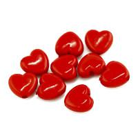 Бусины акриловые "Красочные. Сердце 3D", 10x11x6 мм, цвет красный, 100 грамм (арт. МБ.УТ4829)
