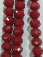 Бусины на нитях "Хрусталь (имитация)", рондель, 8x6 мм, цвет: красный, около 70 штук (арт. МБ.УТ17437)