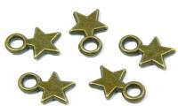 Кулоны "Звезда ", 10х8х2 мм, цвет: бронза, 50 штук (количество товаров в комплекте: 50)