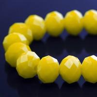 Бусины на нитях "Хрусталь имитация", рондель, 4х6 мм, цвет: желтый, около 100 штук