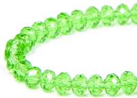 Бусины на нитях "Рондель", 4х3 мм, цвет: зеленый, около 150 штук