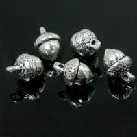 Кулоны "Желудь", 15,5x10,5 мм, цвет античное серебро, 5 штук