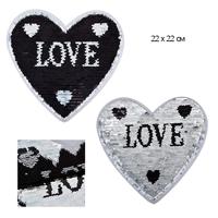 Аппликации пришивные "Love", 22x22 см, 2 штуки (количество товаров в комплекте: 2)
