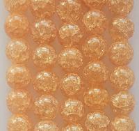 Бусины на нитях "Сахарный кварц", круглые, 10 мм, цвет оранжевый, около 40 бусин (арт. МБ.УТ1-11173)