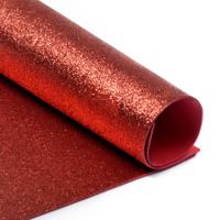 Фоамиран глиттерный, 20х30 см, 2 мм, цвет: красный, 10 штук (количество товаров в комплекте: 10)