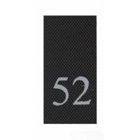 Этикетка "Размер 52", 10x20 мм, цвет: черный, 100 штук