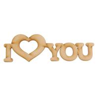 Деревянная заготовка "I love you", 20х7х0,3 см, 5 штук, арт. СЛ.1426212 (количество товаров в комплекте: 5)
