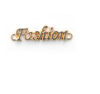 Лэйбл металлический "Fashion", 32х8 мм, цвет: золото, 50 штук, арт. UF.145.SM (количество товаров в комплекте: 50)