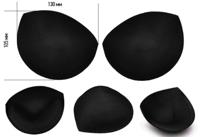 Чашечки корсетные с эффектом push-up, цвет: черный, 10 пар, арт. TBY-11.03 (количество товаров в комплекте: 10)