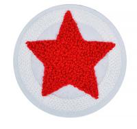 Аппликации пришивные "Звезда", цвет: красный, 90 мм, 10 штук (количество товаров в комплекте: 10)