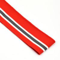 Подвяз, трикотажный полиэстер, 6x80 см, цвет красный с белыми и серой полосами, 5 штук (арт. TBY.73029) (количество товаров в комплекте: 5)