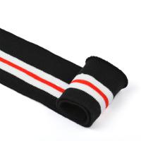Подвяз, трикотажный полиэстер, 14x100 см, цвет: черный, белый, красный, 5 штук (арт. TBY.73010) (количество товаров в комплекте: 5)