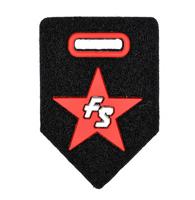 Аппликация пришивная "FS Звезда", 3,8х5,5 см, цвет: черный, 20 штук (количество товаров в комплекте: 20)