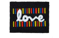 Аппликация пришивная "Love", 3х2,3 см, цвет: черный, 20 штук (количество товаров в комплекте: 20)