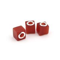 Бусины керамические "Tesoro", 10 мм, цвет: красный, 10 штук (арт. PN-SC06) (количество товаров в комплекте: 10)