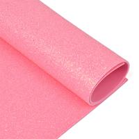 Фоамиран глиттерный, 20х30 см, 2 мм, цвет: розовый, 10 штук (количество товаров в комплекте: 10)