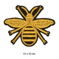 Термоаппликации вышитые "Золотые пчелки", 6,3х5 см, 10 штук (количество товаров в комплекте: 10)
