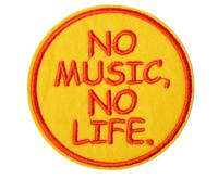 Термоаппликации "No music, no life", 10 штук, 83х83 мм (количество товаров в комплекте: 10)