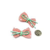 Бантики пришивные "Magic Hobby", цвет: розовый, бирюзовый (арт. MG.YZ-25.3), 2 штуки