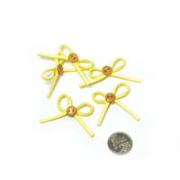 Бантики пришивные "Magic Hobby", цвет: желтый (арт. MG.YZ-10.4), 5 штук