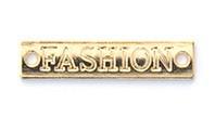 Лэйбл металлический "Fashion", 29х7 мм, цвет: золото, 50 штук, арт. UF.148.SM (количество товаров в комплекте: 50)