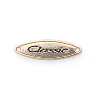 Лэйблы металлические "Classic", 30х9 мм, цвет: золото, 50 штук (количество товаров в комплекте: 50)