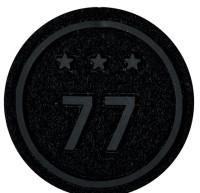 Аппликации пришивные "77", цвет: черный, 4,5 см, 20 штук (количество товаров в комплекте: 20)
