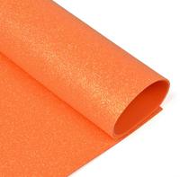Фоамиран глиттерный "Magic 4 Hobby", 20х30 см, 2 мм, цвет: оранжевый, 10 штук (количество товаров в комплекте: 10)