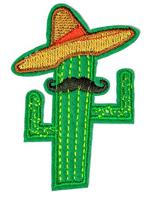 Термоаппликации вышитые "Мексиканский кактус", 5х7,3 см, 10 штук, арт. TBY.S47 (количество товаров в комплекте: 10)