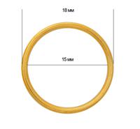 Кольцо для бюстгальтера, 15 мм, цвет: 05 золото, 100 штук, арт. TBY-H14 (количество товаров в комплекте: 100)