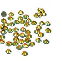Стразы клеевые "Ideal", размер: (6,3-6,5 мм), цвет: AB JET, 288 штук
