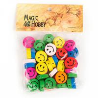 Бусины деревянные детские "Magic 4 Hobby", 15 мм, цвет ассорти, 40 грамм, 50&#177;3 штуки (арт. MG-B 118)