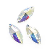 Стразы пришивные акриловые "Tesoro Crystal. Resin", 11x24 мм, цвет прозрачный, 10 штук (арт. TS.ED7.3.10)