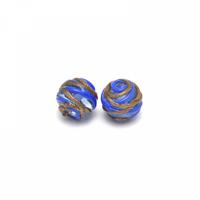 Бусины стеклянные "Tesoro. Мурано", 14 мм, цвет синий, 2 бусины (арт. TS.D5162-11)