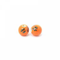 Бусины керамические "Tesoro", 8 мм, цвет оранжевый, 2 бусины (арт. TS.E8466-30)