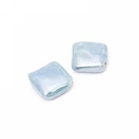 Бусины керамические "Tesoro", 20x20x5 мм, цвет: 035 голубой, 2 бусины (арт. TS-390)